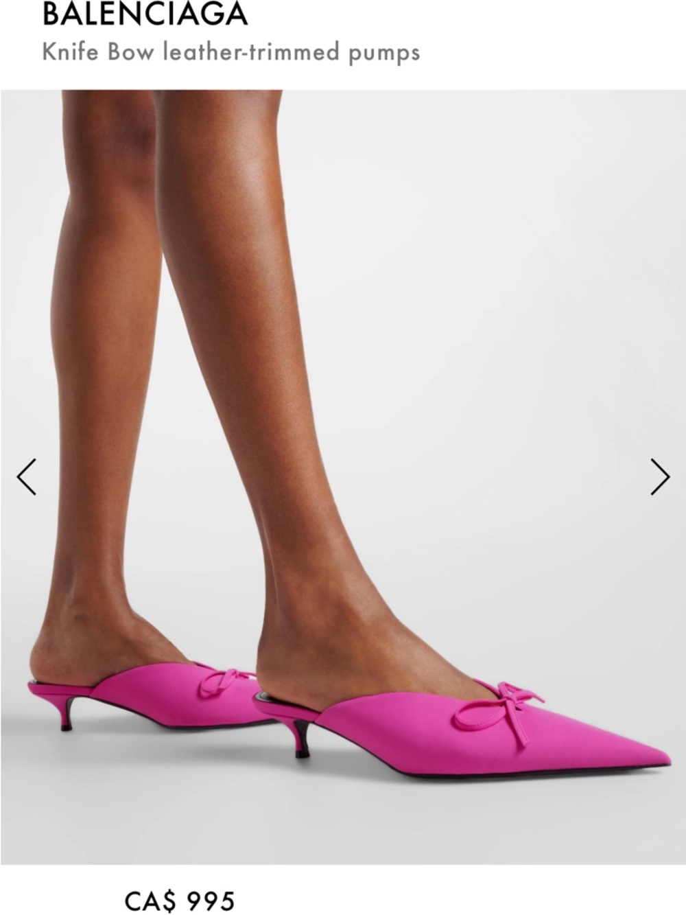Balenciaga Knife Mules in Fuschia Satin size 37 - Picture 6 of 6